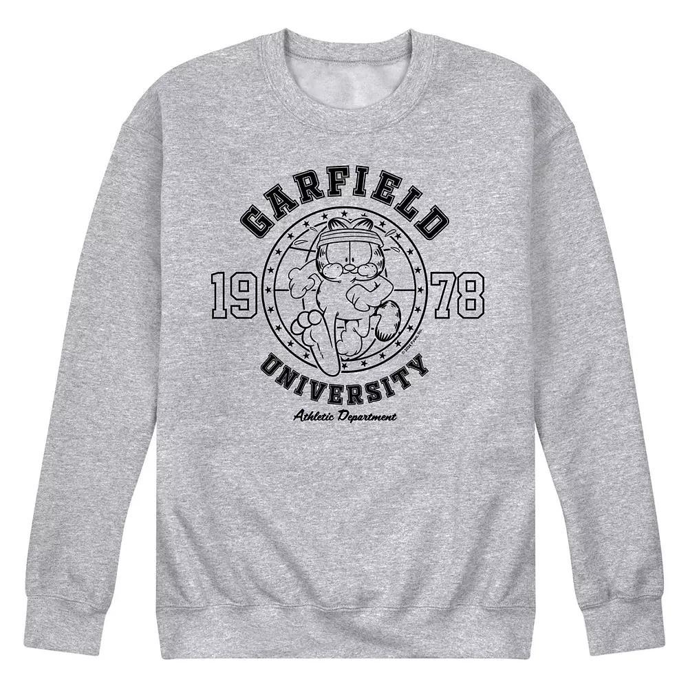Mens Garfield Athletic Dept. Running Fleece Sweatshirt Grey Gray Product Image