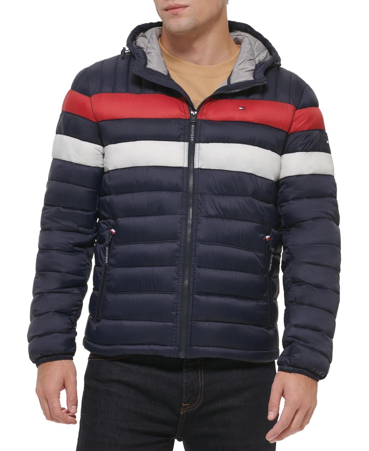 Men's Tommy Hilfiger Hooded Puffer Jacket, Size: XXL, Green Product Image