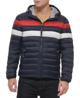 Men's Tommy Hilfiger Hooded Puffer Jacket, Size: XXL, Green Product Image
