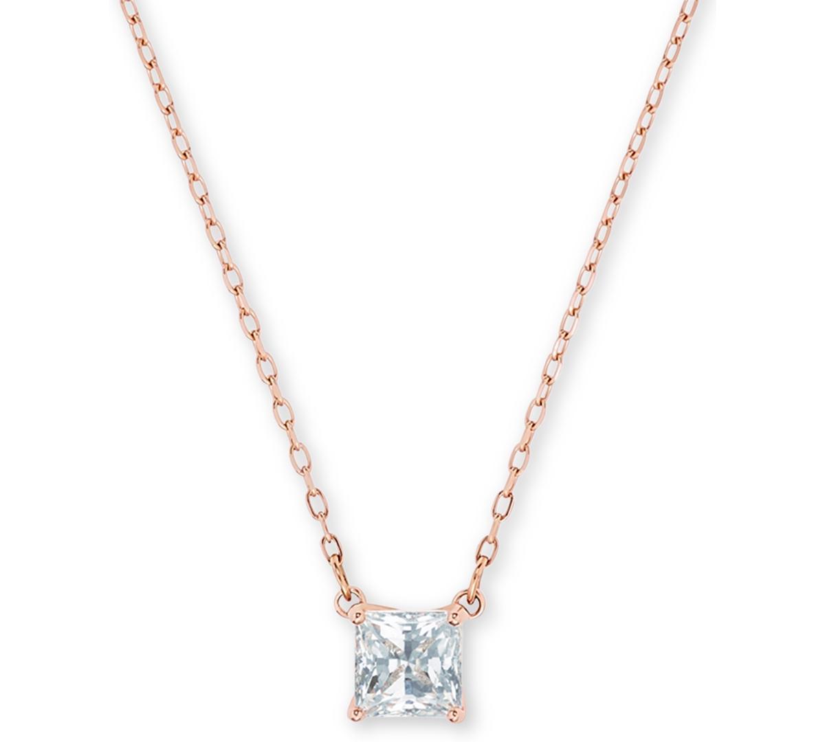 Swarovski Attract Square Crystal Pendant Necklace in Silver Tone, 14.87-16.87 Product Image