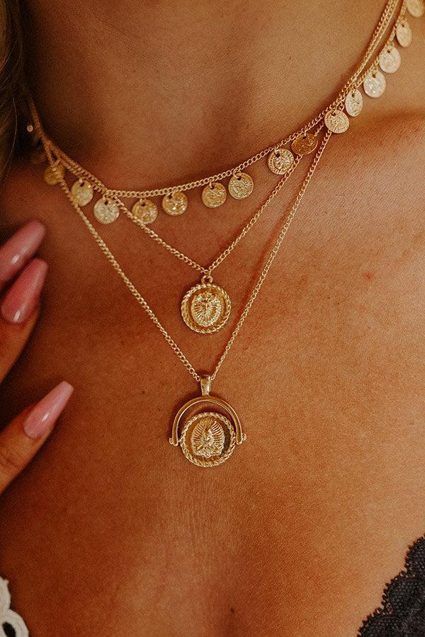 Romantic Story Layered Necklace in Gold Product Image