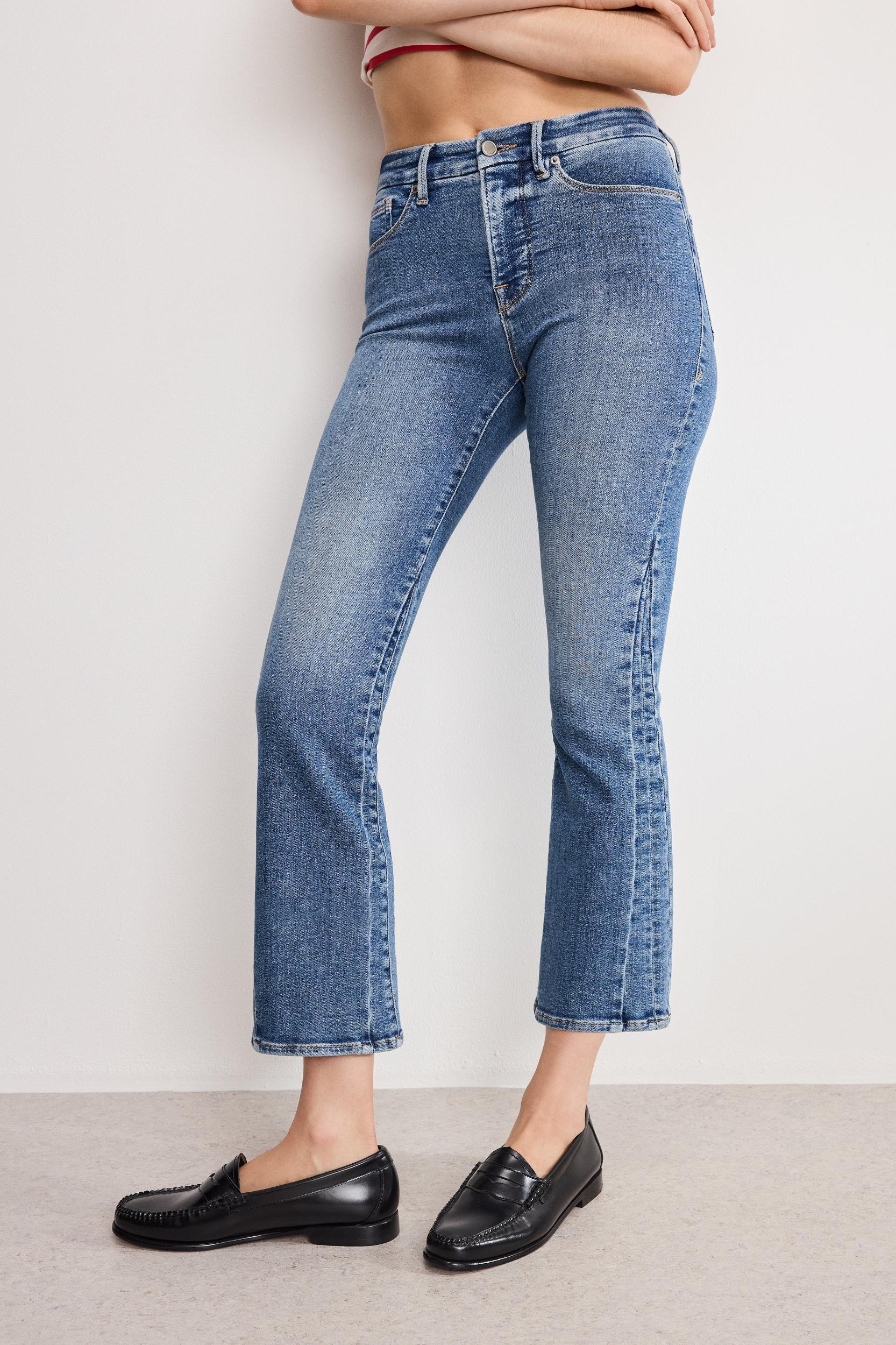 GOOD LEGS CROPPED MINI BOOT JEANS | INDIGO917 Product Image