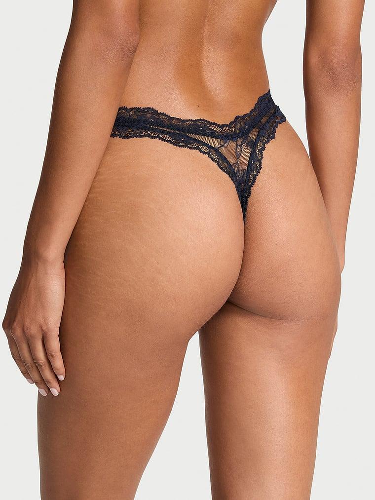 Rose Lace High-Leg Thong Panty Product Image