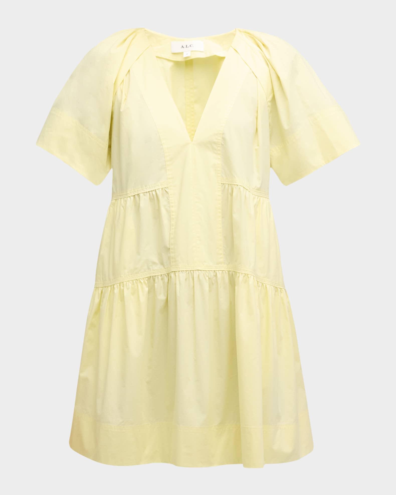 Camila Short-Oversized Sleeve Tiered Mini Dress Product Image