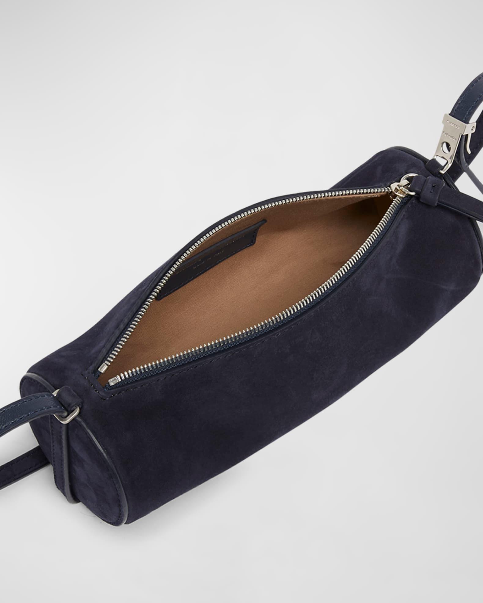 Silo Zip Suede & Leather Shoulder Bag Product Image