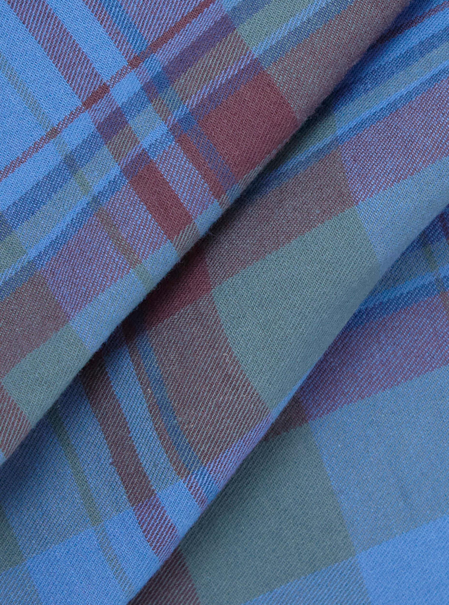 Blue Kip Check Long Pyjama Set Product Image