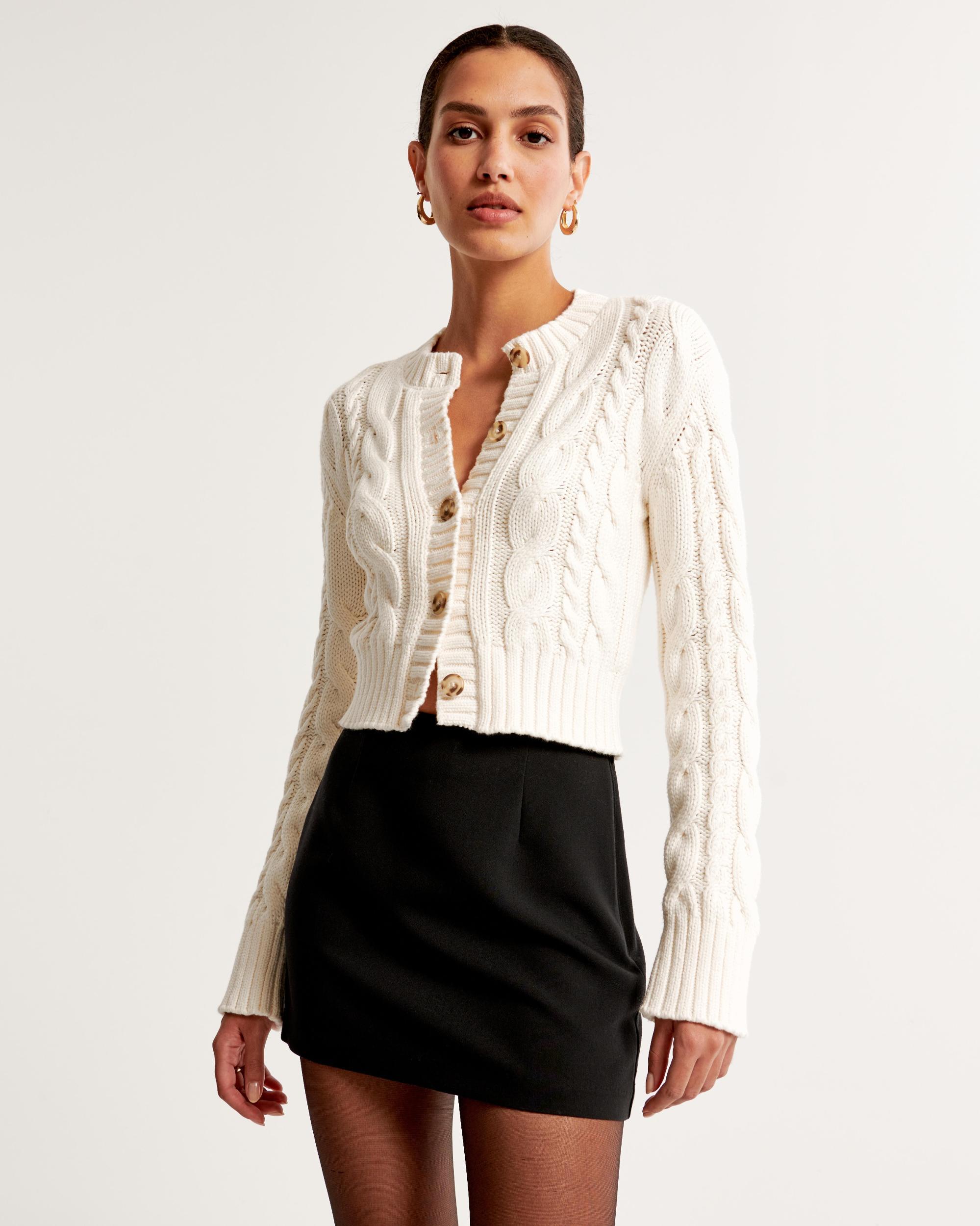 Cable Short Cardigan Product Image