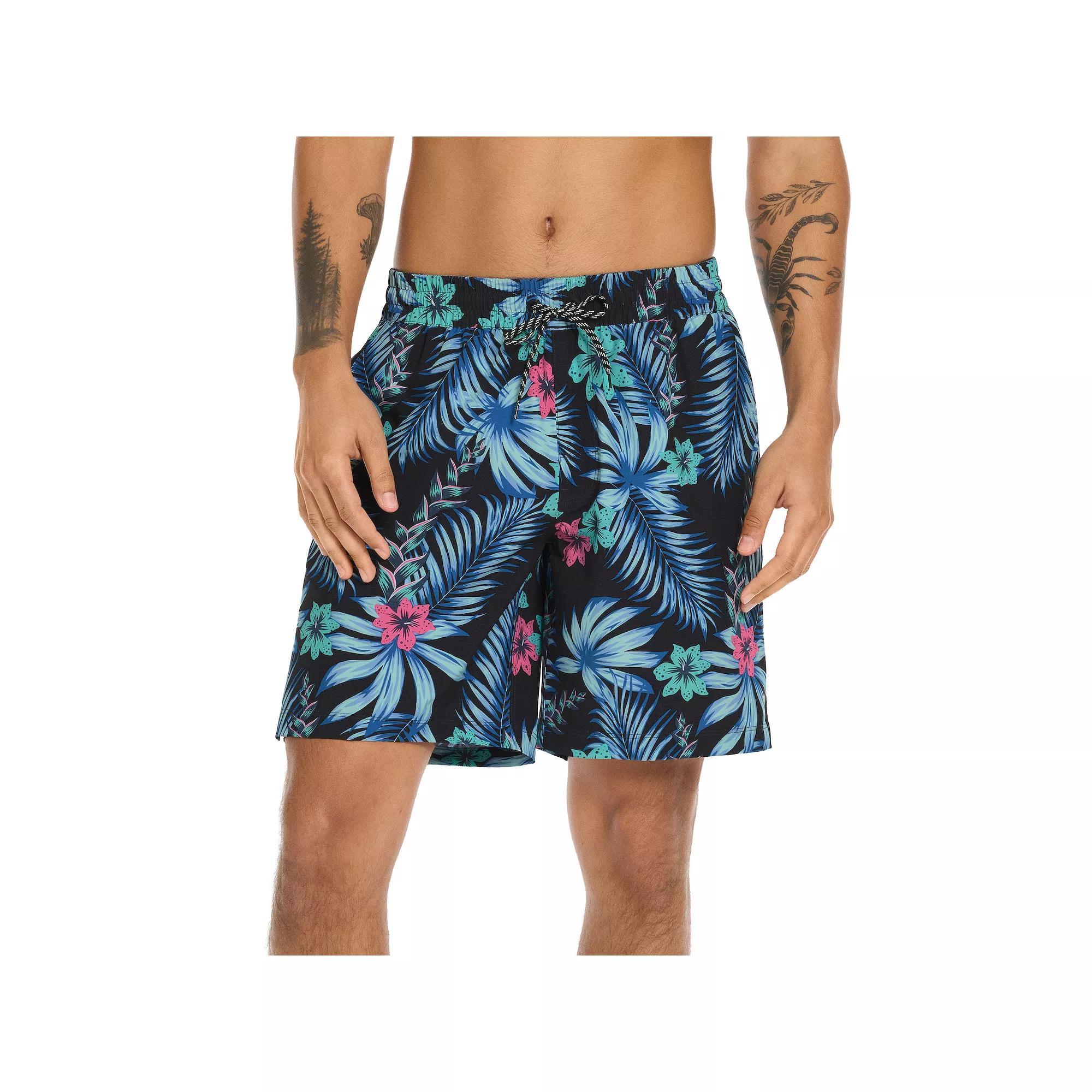 Men's Hurley 7.5" Printed Swim Trunks, Size: XXL, Obsidian Product Image