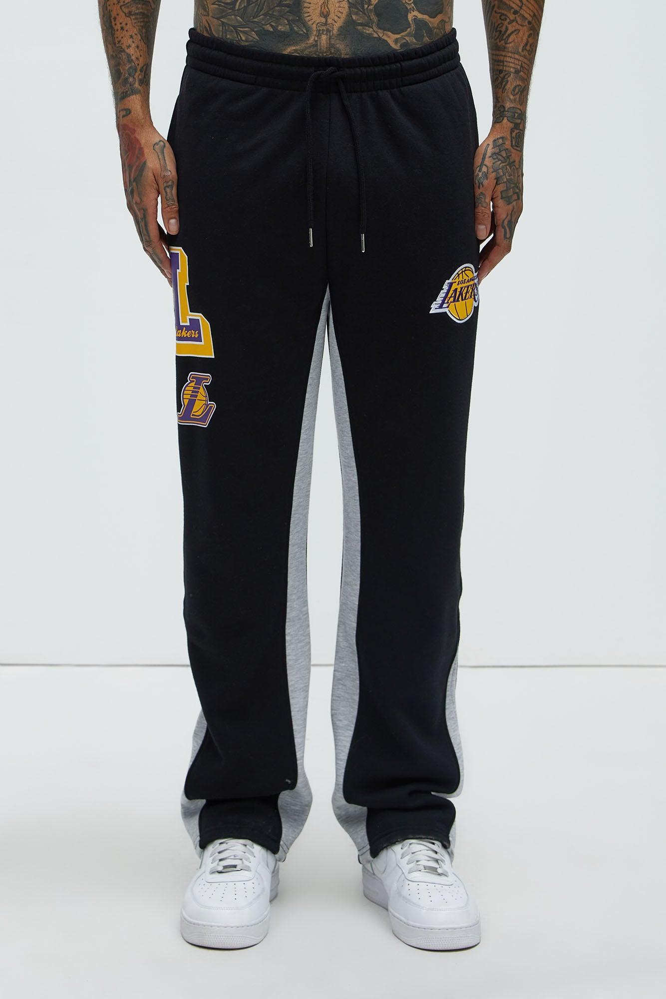 Lakers Backboard Skinny Flare Sweatpants - Black/Purple Product Image
