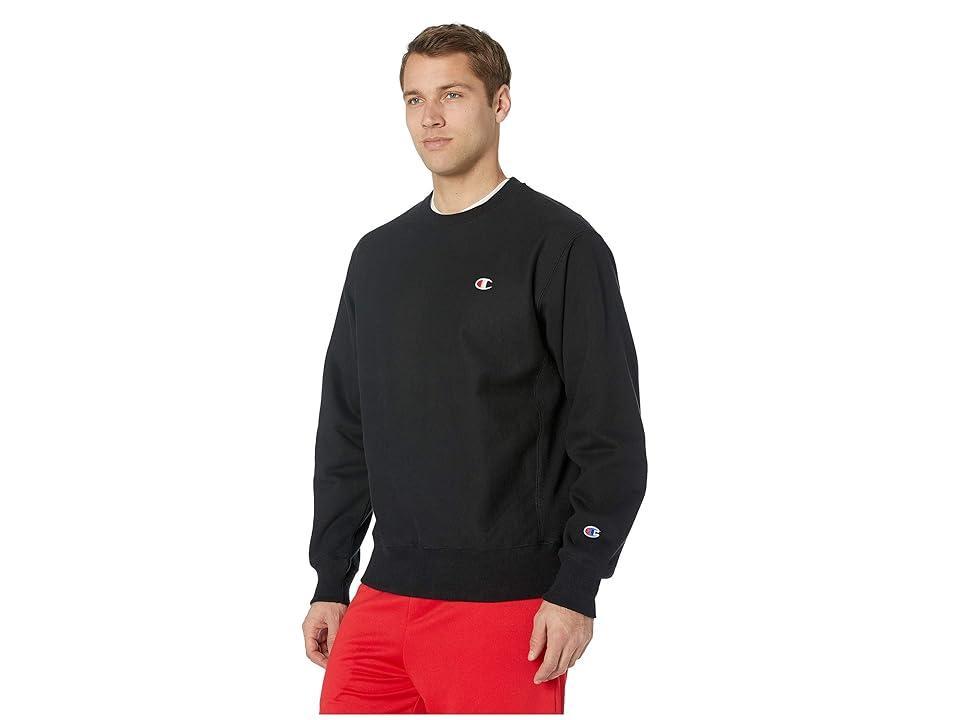 Mens Champion Reverse Weave Crewneck Sweatshirt, C Logo Black 2XL Product Image