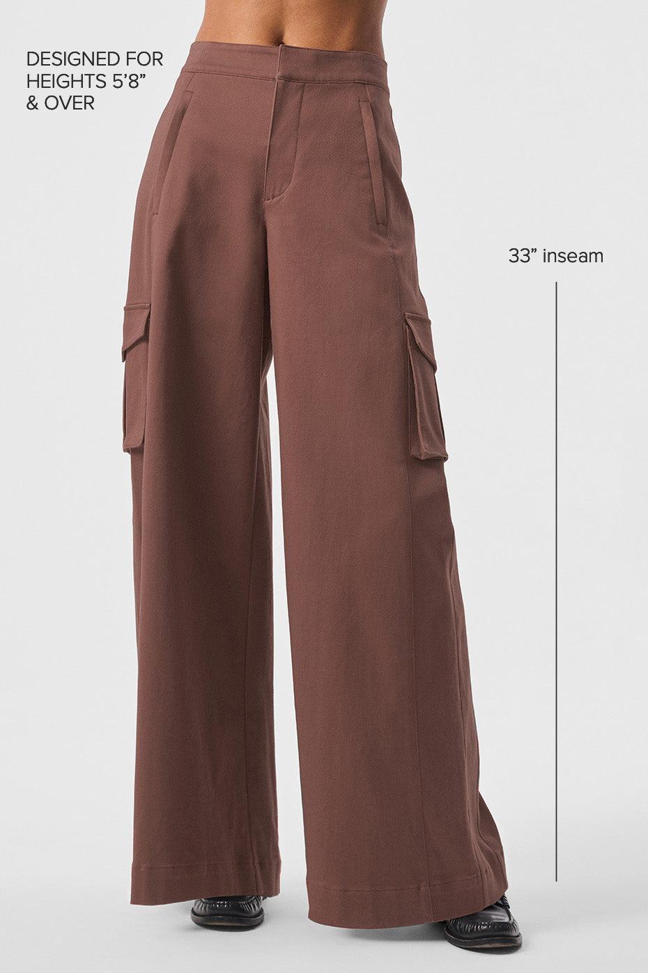 Show Off Cargo Wide Leg Trouser - Chestnut Product Image