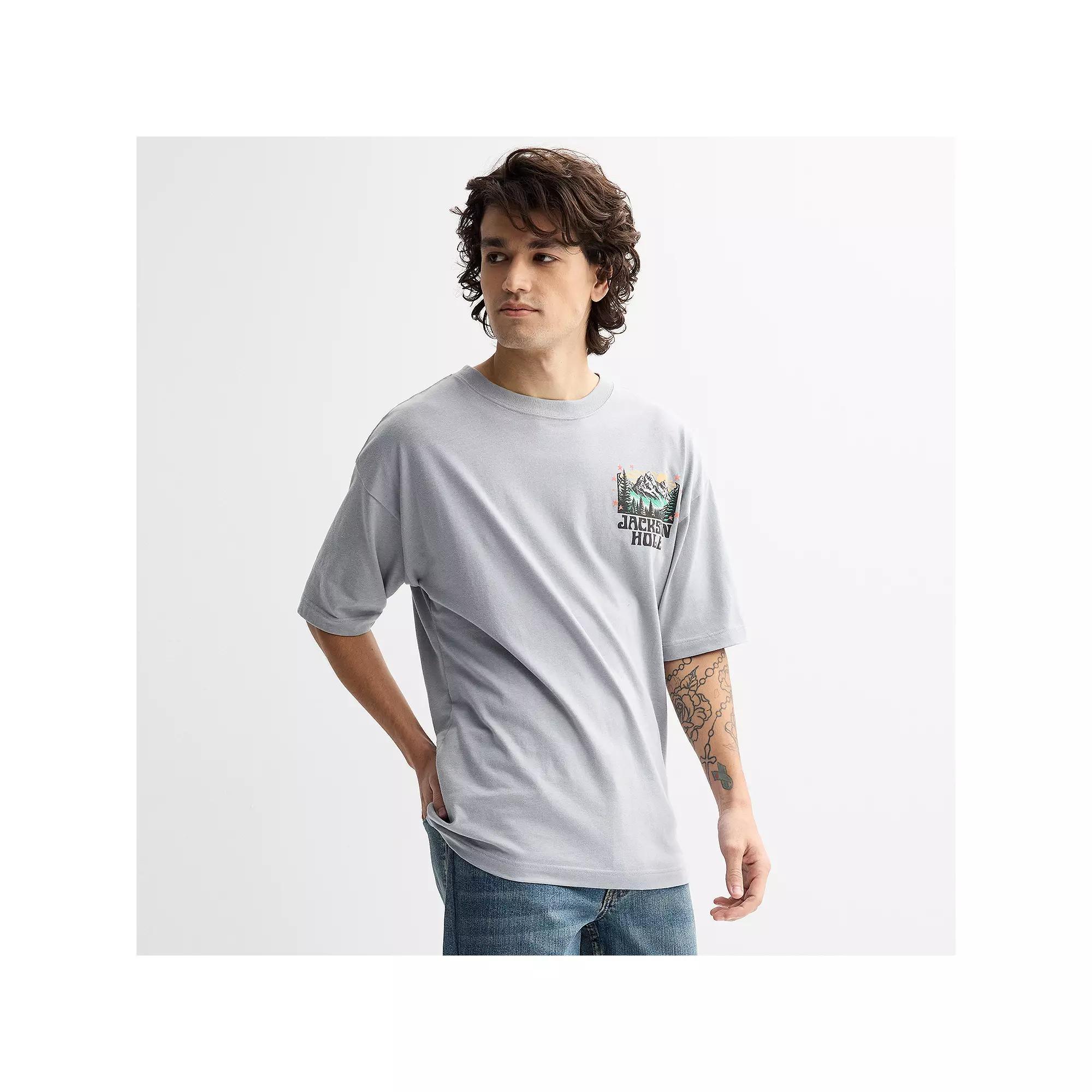 Men's Jackson Hole Wyoming Nature Scene Graphic Tee, Size: Small, Harbor Blue Product Image