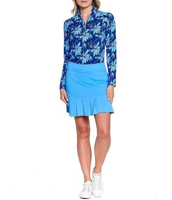 Sport Haley Night Fall Floral Print Tempo Mock Neck Long Sleeve Pullover Product Image