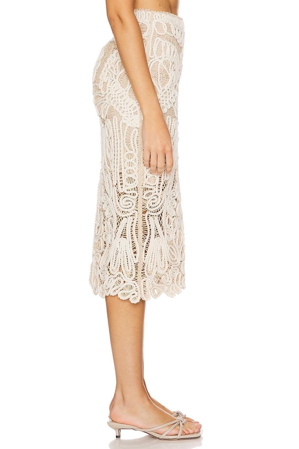 Hand-Woven Midi Skirt PatBO Product Image