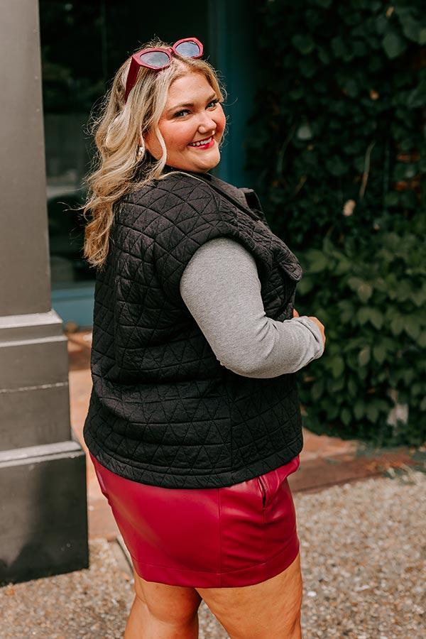 Cedar Creek Quilted Vest in Black Curves Product Image