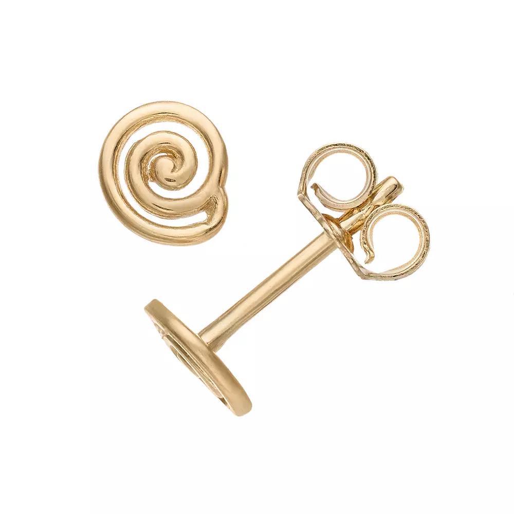 Au Naturale 14k Gold Swirl Stud Earrings, Women's Product Image