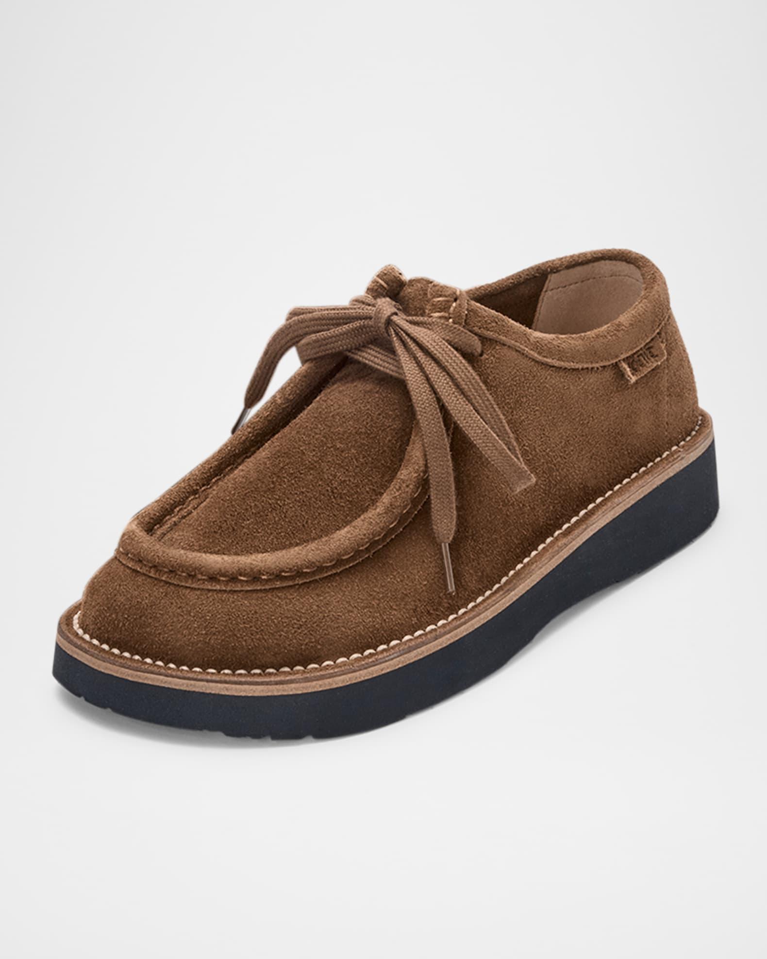Faro Suede Lace-Up Derby Shoes Product Image