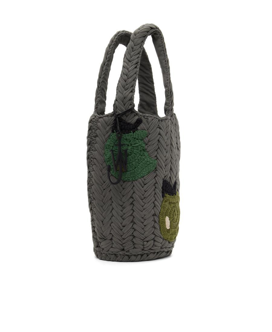 JW ANDERSON Knitted Apple Motif Braided Todd Bag In Black Product Image