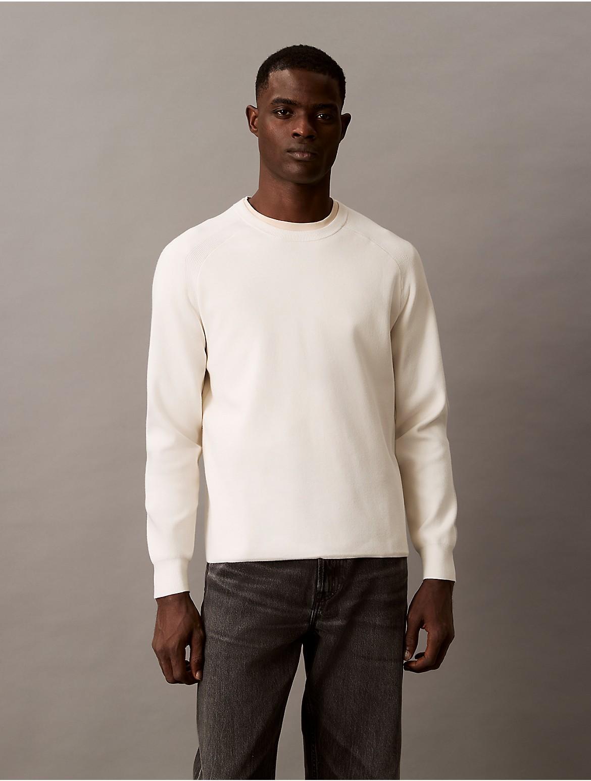 Calvin Klein Men's Tech Knit Crewneck Sweater - Blue - S Product Image