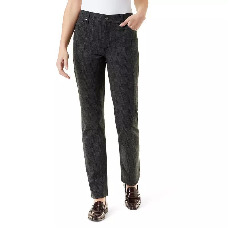 Petite Gloria Vanderbilt Amanda Ponte Pants, Women's, Size: 16 Petite, Marilyn Plaid Product Image