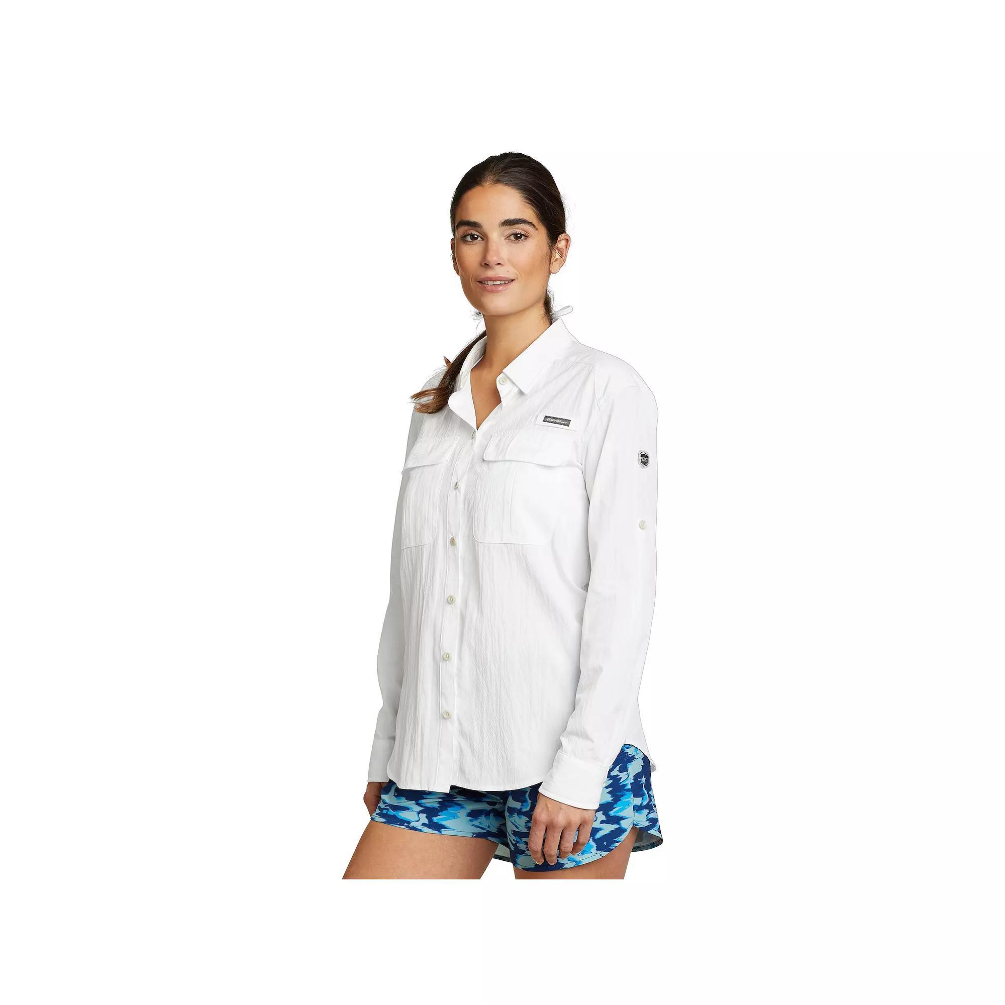 Women's Eddie Bauer Long Sleeve UPF Field Shirt, Size: XXL, Blue Product Image