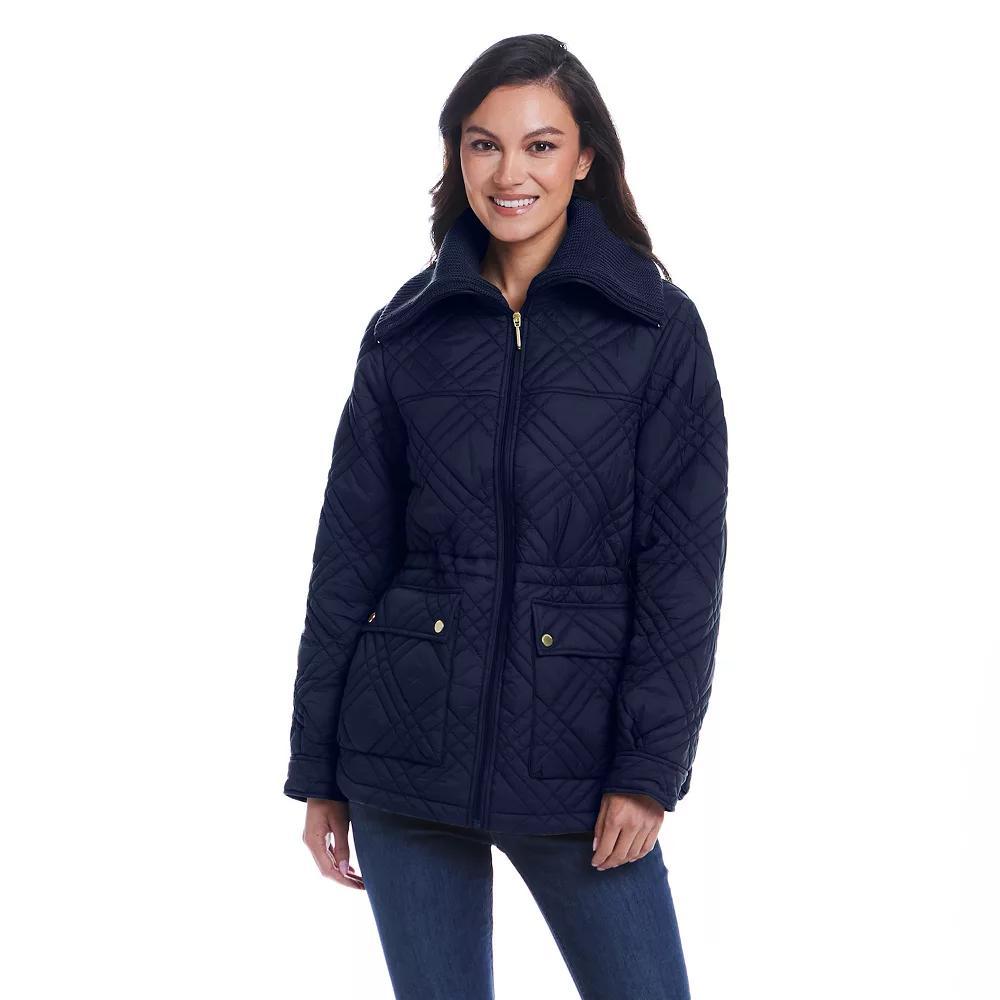 Women's Weathercast Wide Collar Quilted Anorak Jacket, Size: Small, Merlot Product Image