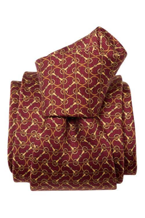 Elizabetta Palio - Printed Silk Tie for Men in Brown at Nordstrom Product Image