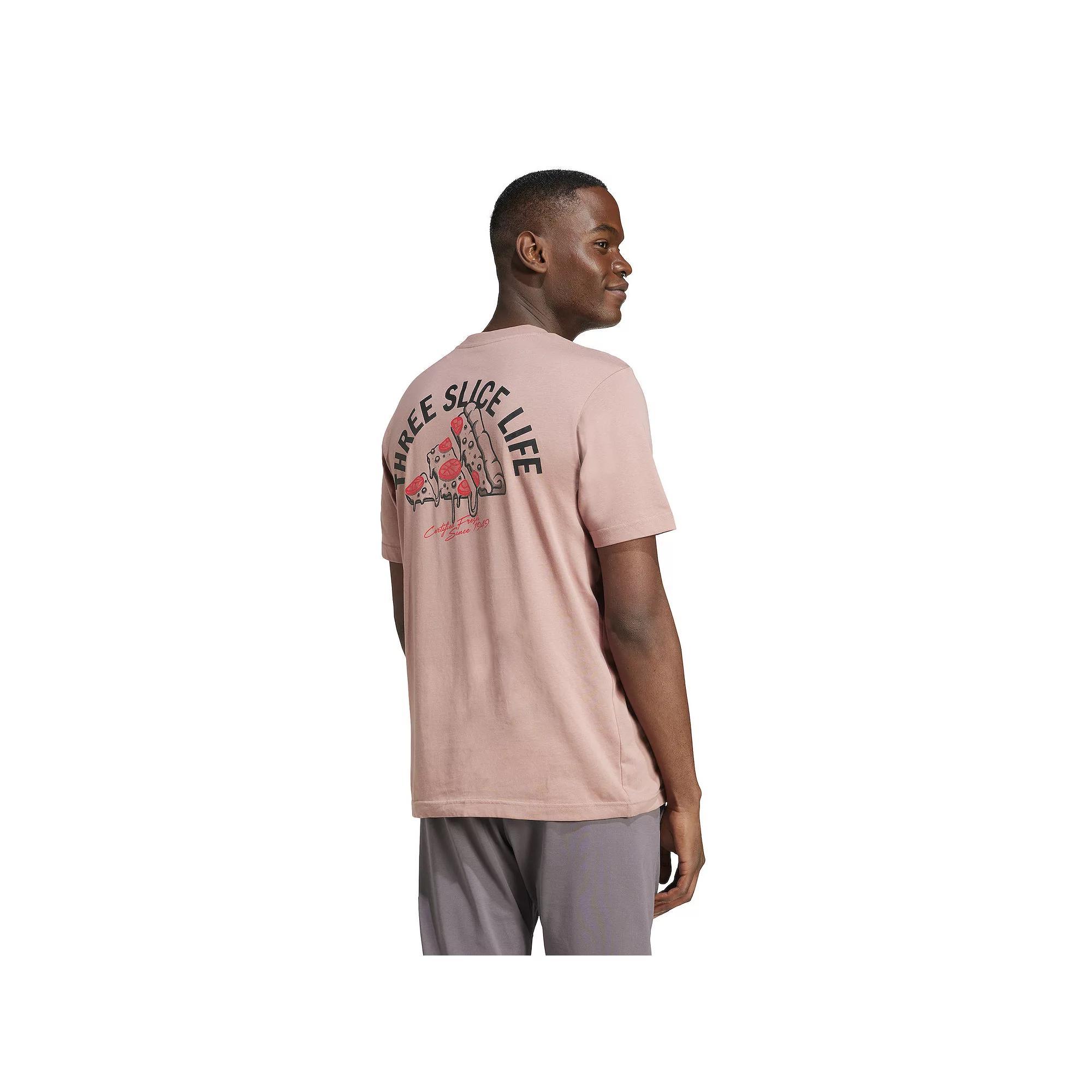 Men's adidas Lounge Pizza Graphic Sportswear Tee, Size: XL, Off White Product Image