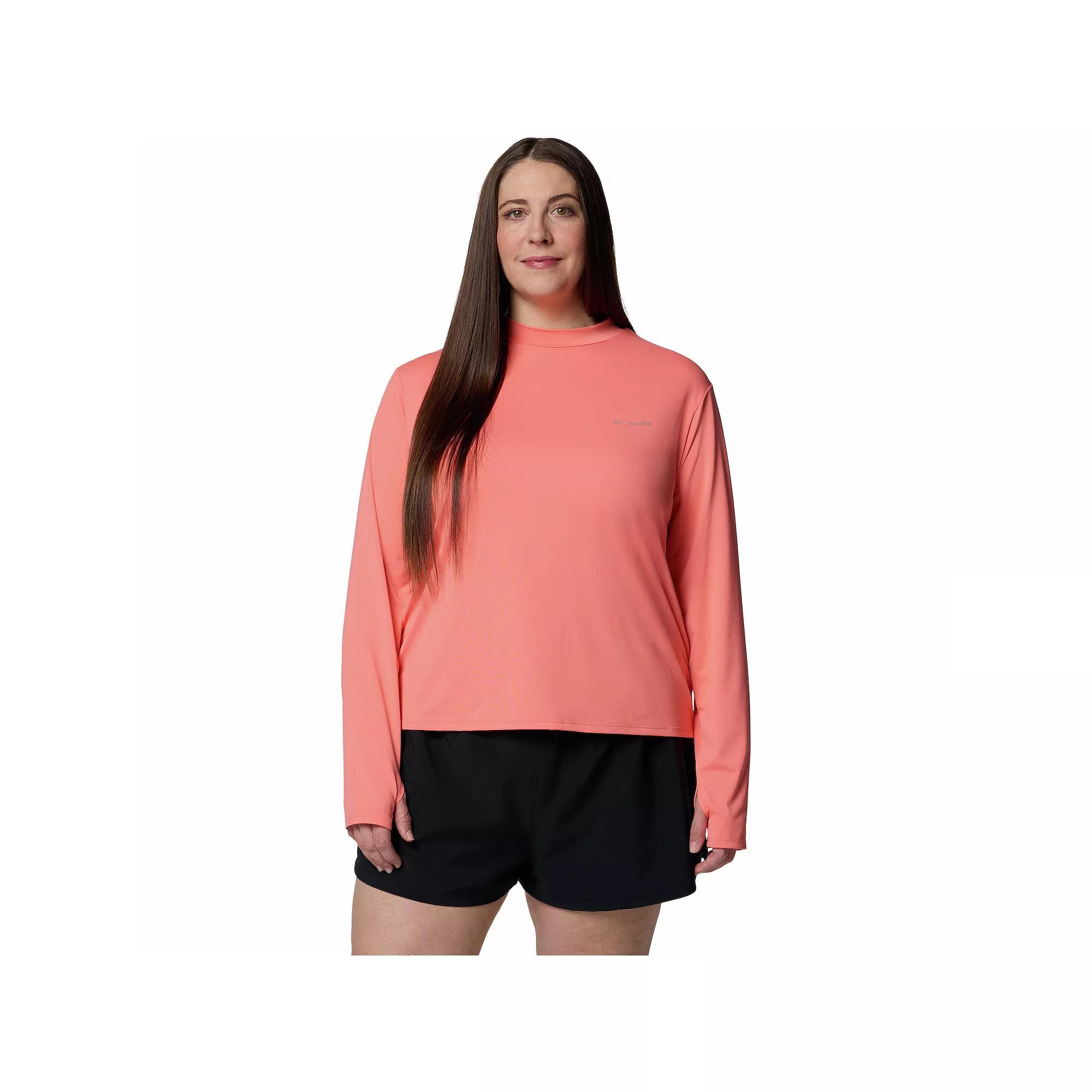 Women's Columbia Chill River Long Sleeve Mock Neck Top, Size: 3XL, Yellow Wash Product Image