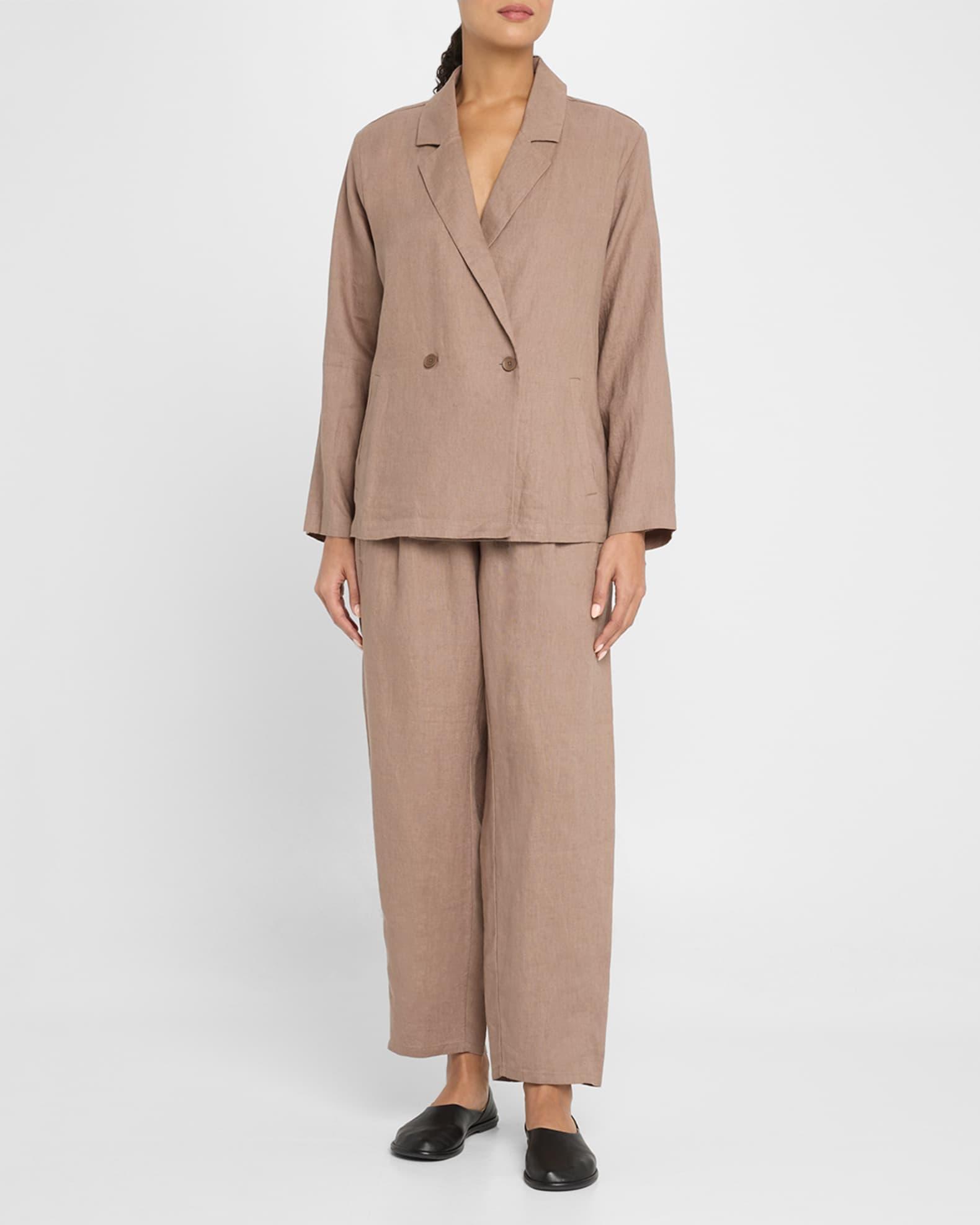 Cropped Organic Linen Lantern Pants Product Image