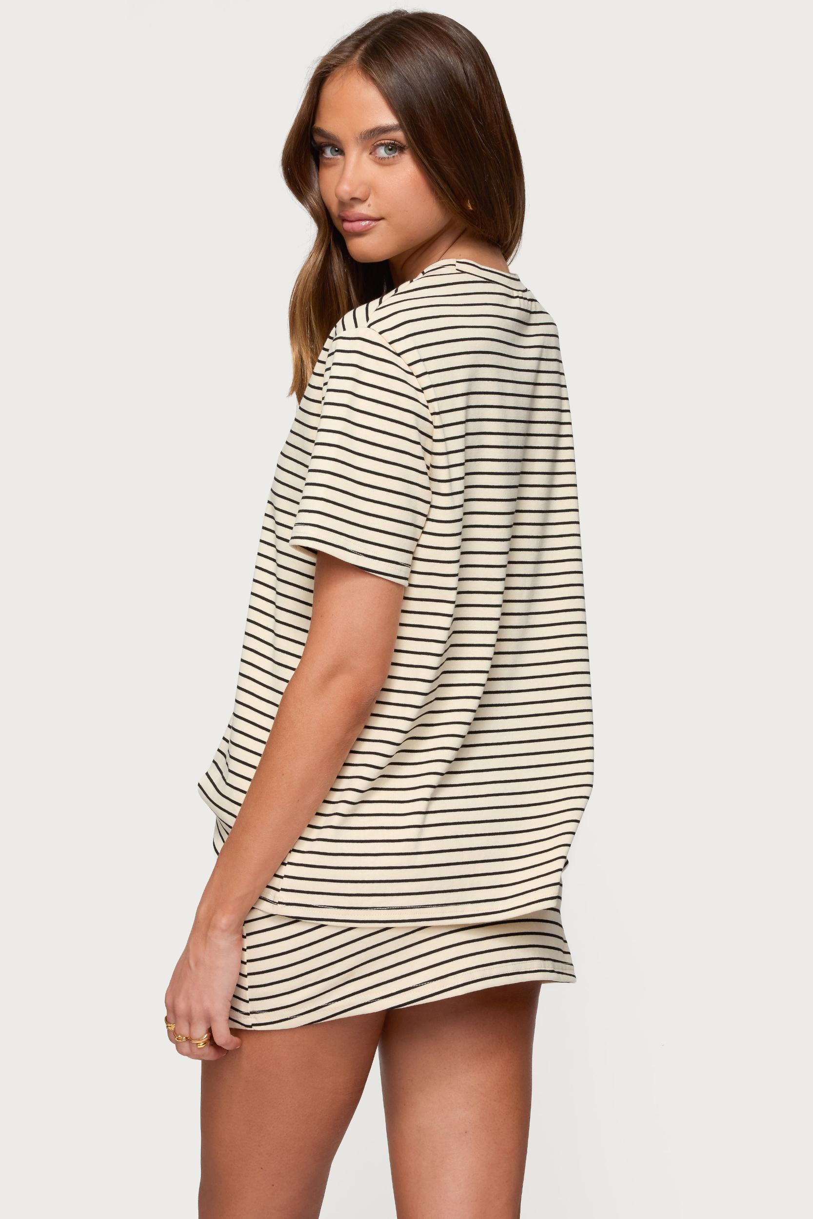 Brena Striped Mini Skort Product Image