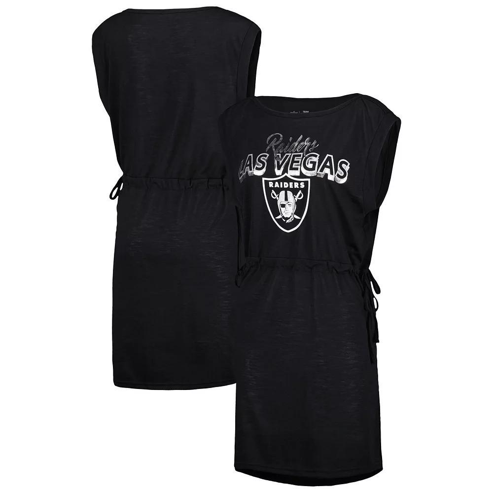 Women's G-III 4Her by Carl Banks Black Las Vegas Raiders G.O.A.T. Swimsuit Cover-Up, Size: Small, Lvr Black Product Image