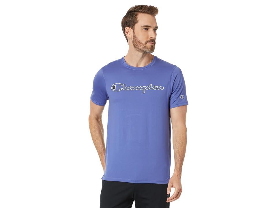 Mens Champion MVP T-Shirt, Classic Script Railroad Grey Heather 2XL Product Image