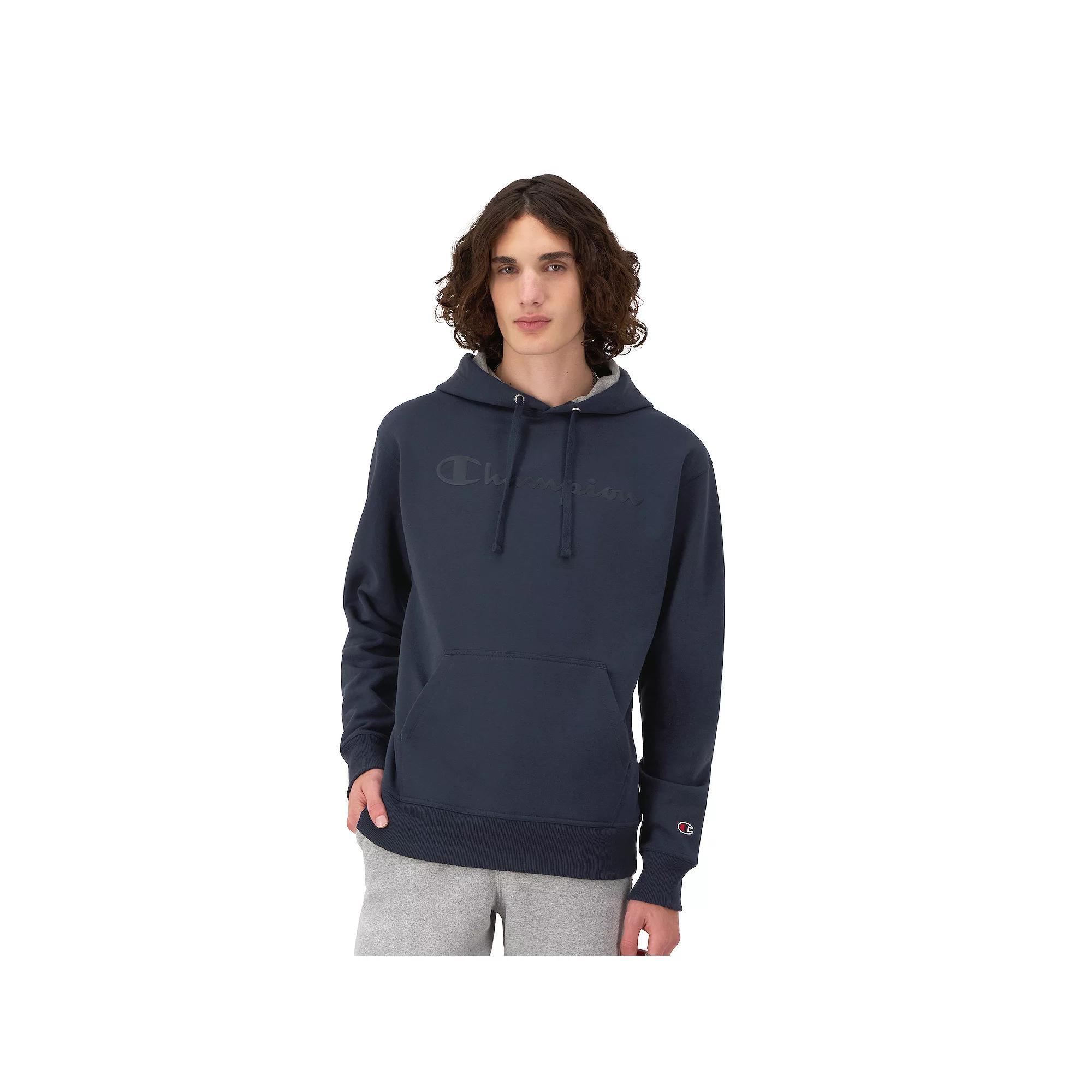 Men's Champion® Embossed Powerblend Graphic Hoodie, Size: Large, Briefly Brown Product Image