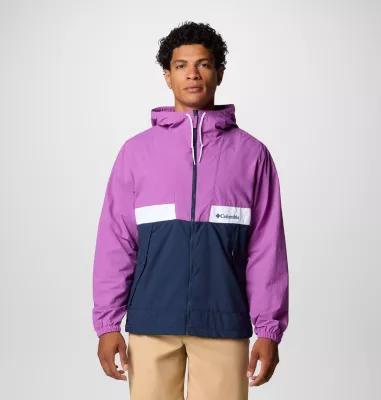 Men's Columbia Spire Valley Hooded Windbreaker, Size: XL, Tuscan Spice Product Image