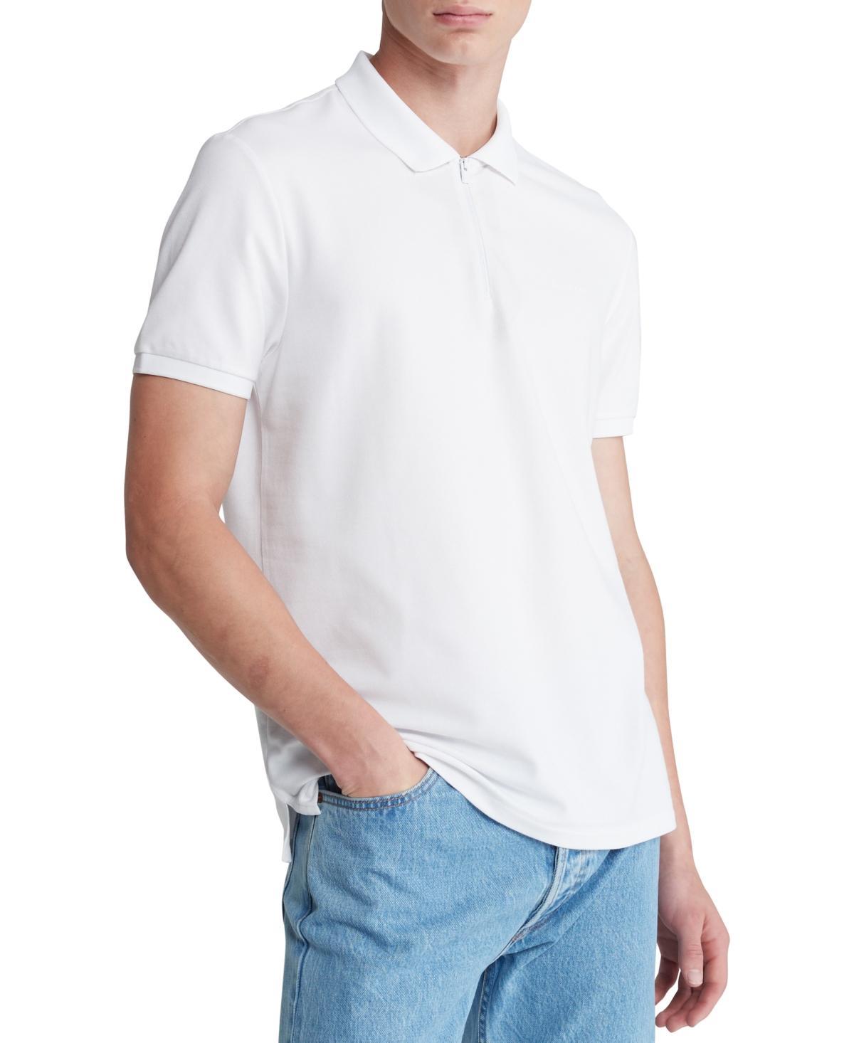Calvin Klein Men's Tech Zip Polo Shirt - Blue - XS Product Image