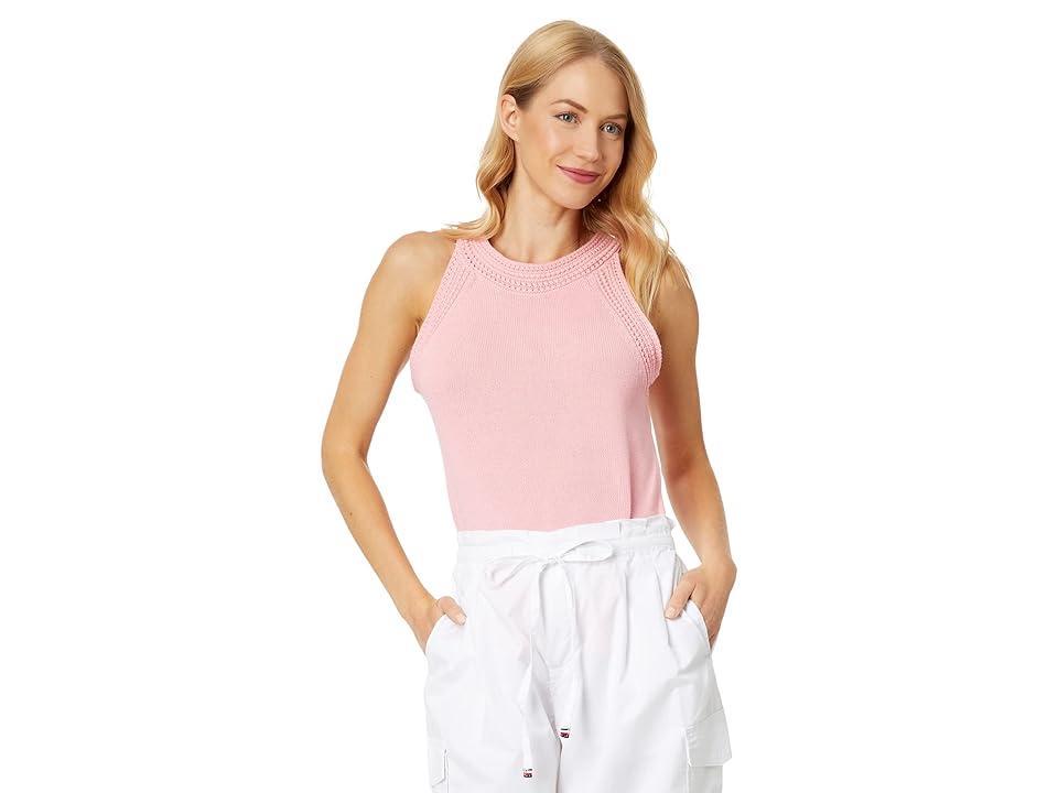 Tommy Hilfiger Faux Crochet Trim Tank (Harbor ) Women's Clothing Product Image