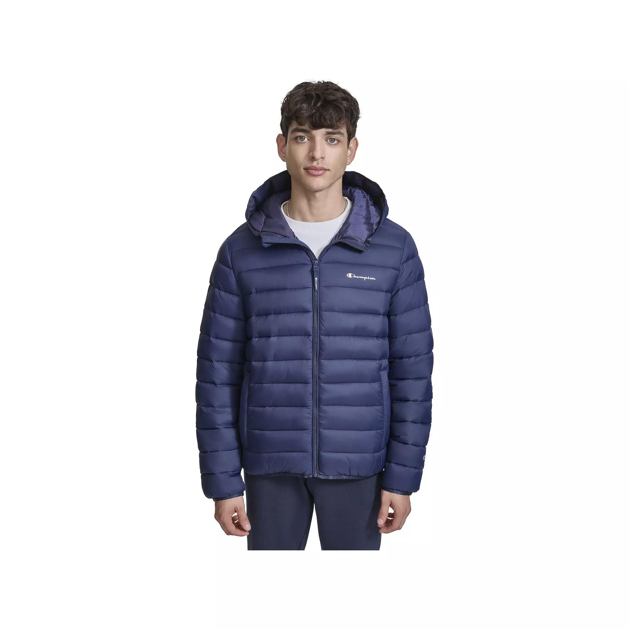 Mens Champion Lightweight Puffer Jacket with Hood Product Image
