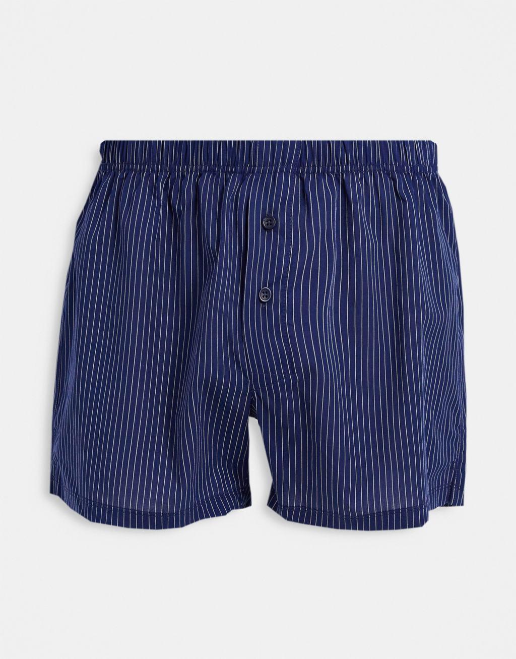 ASOS DESIGN woven 2 pack boxers with pinstripe-Multi Product Image