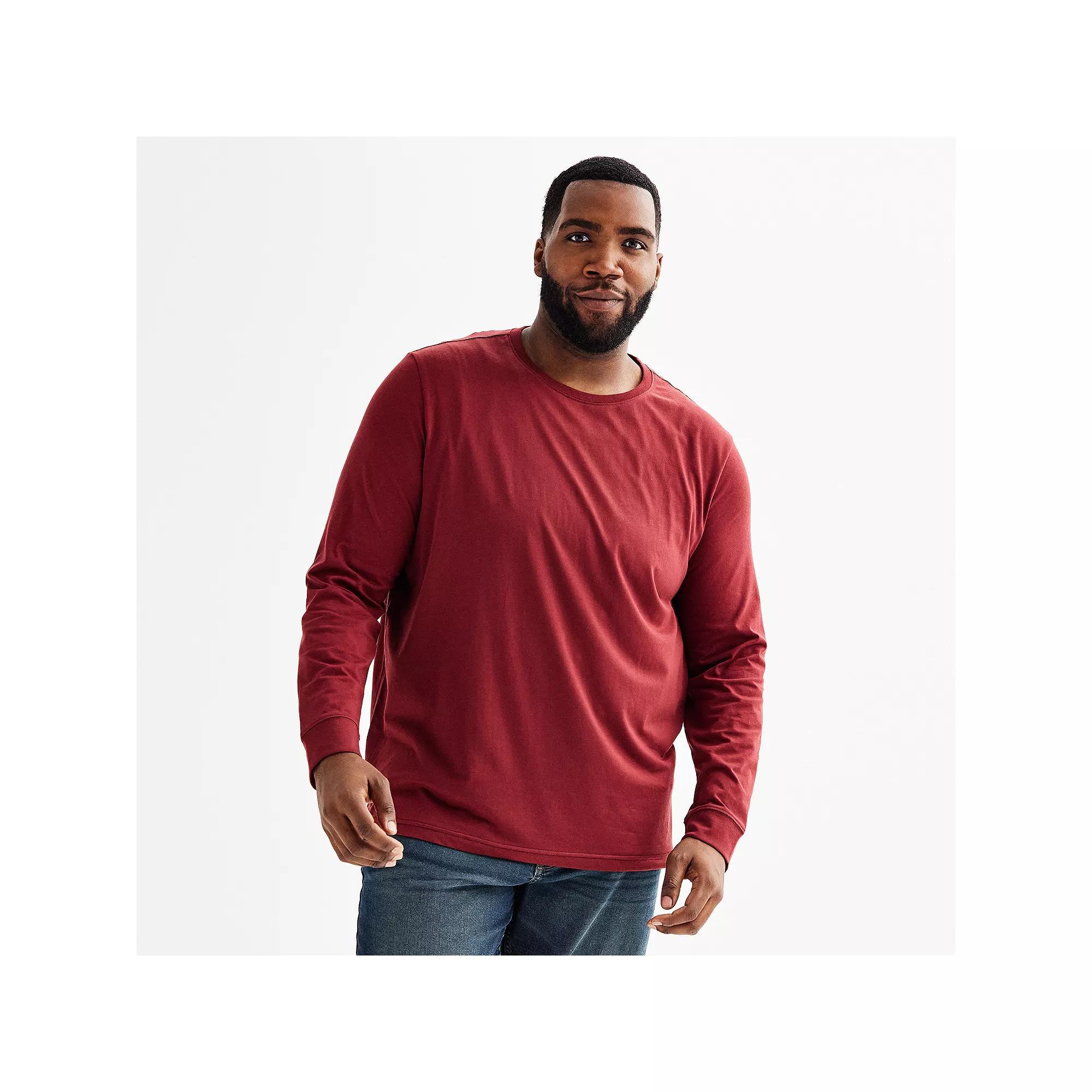 Big & Tall Sonoma Goods For Life Crewneck Tee, Mens Red Product Image