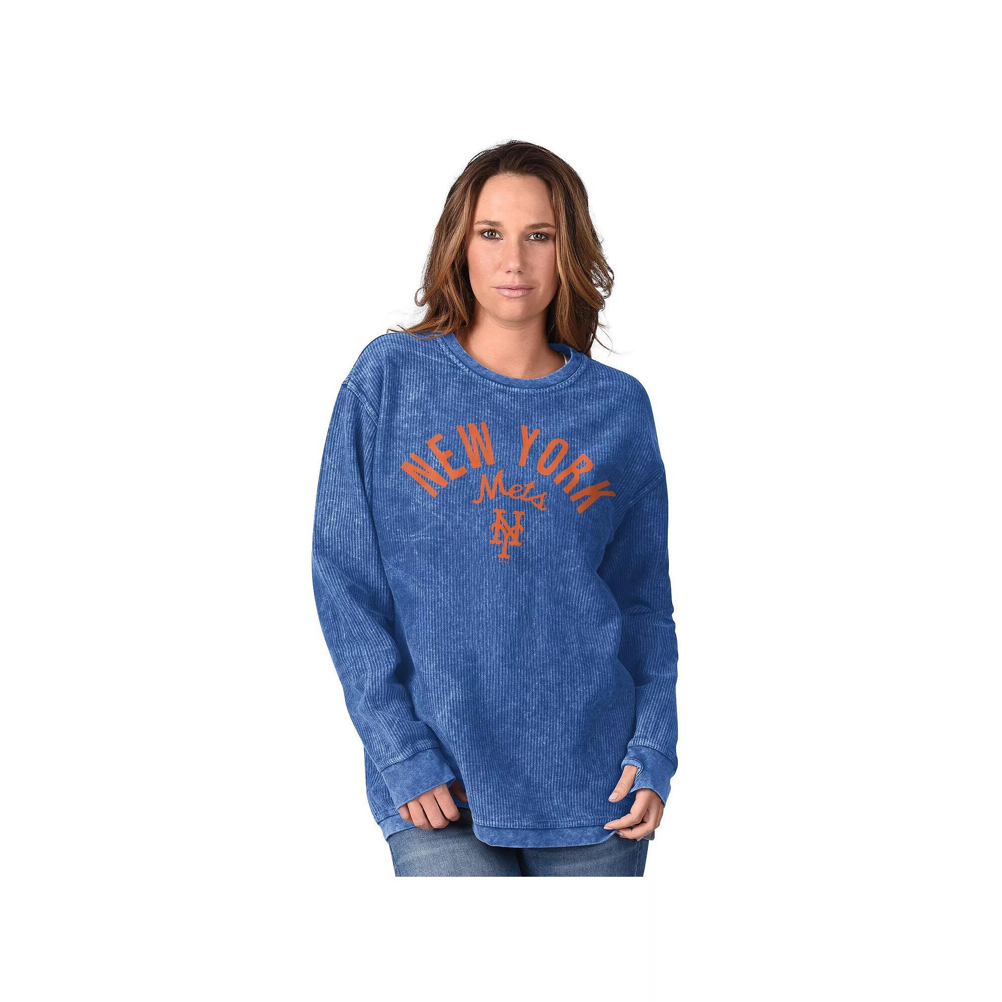 Women's G-III 4Her by Carl Banks Royal Kansas City Royals Comfy Cord Pullover Sweatshirt, Size: Small, Blue Product Image