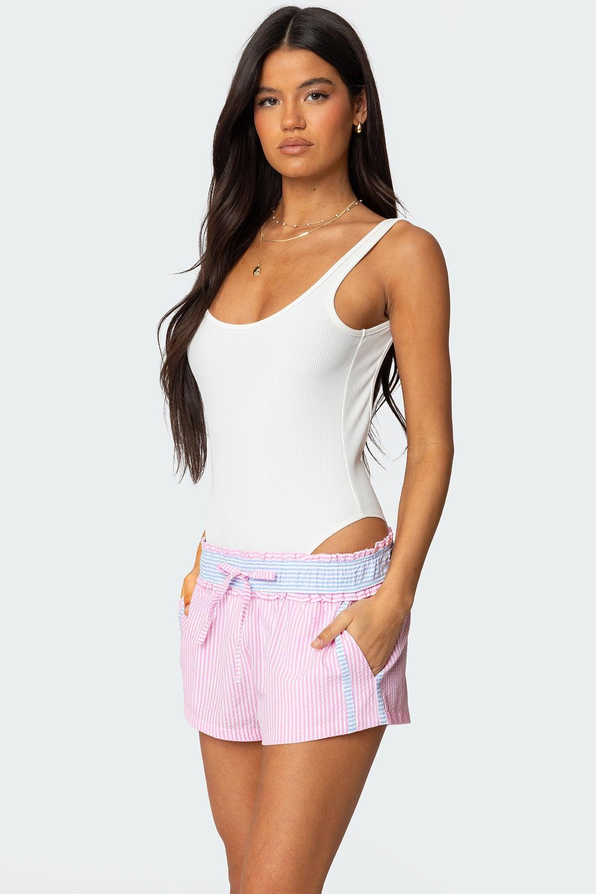 Evonne Backless Ribbed Bodysuit Product Image