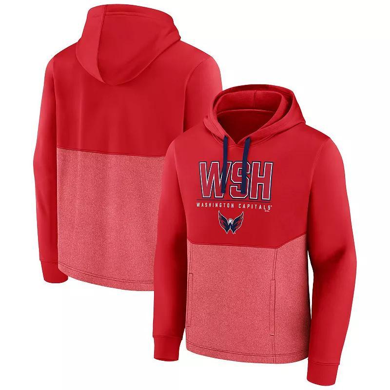 Men's Fanatics Branded Red Washington Capitals Successful Tri-Blend Pullover Hoodie, Size: 5XL Product Image