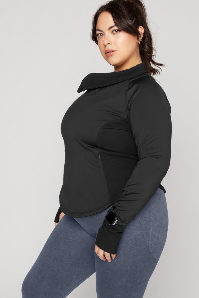 Chasing Pavements Mockneck Pullover - Black Product Image