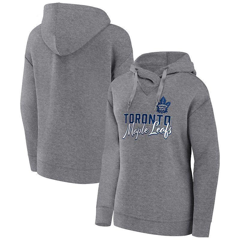 Women's Fanatics Branded Heather Gray Los Angeles Kings Script Favorite Pullover Hoodie, Size: Medium, Kgs Grey Product Image