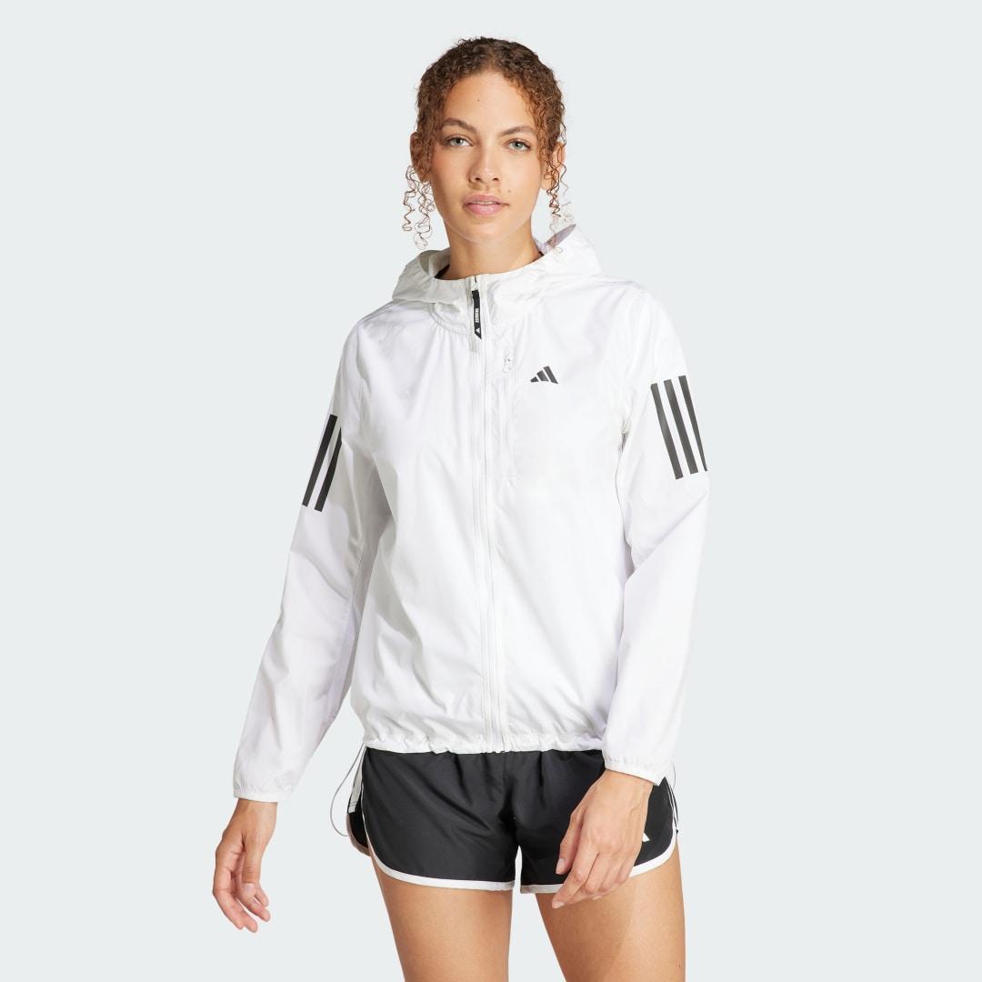 adidas Own The Run Jacket White L Womens Product Image