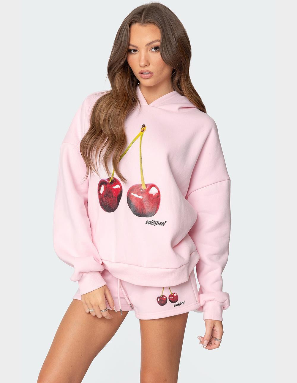 EDIKTED Mon Cheri Hoodie - BEIGE Product Image