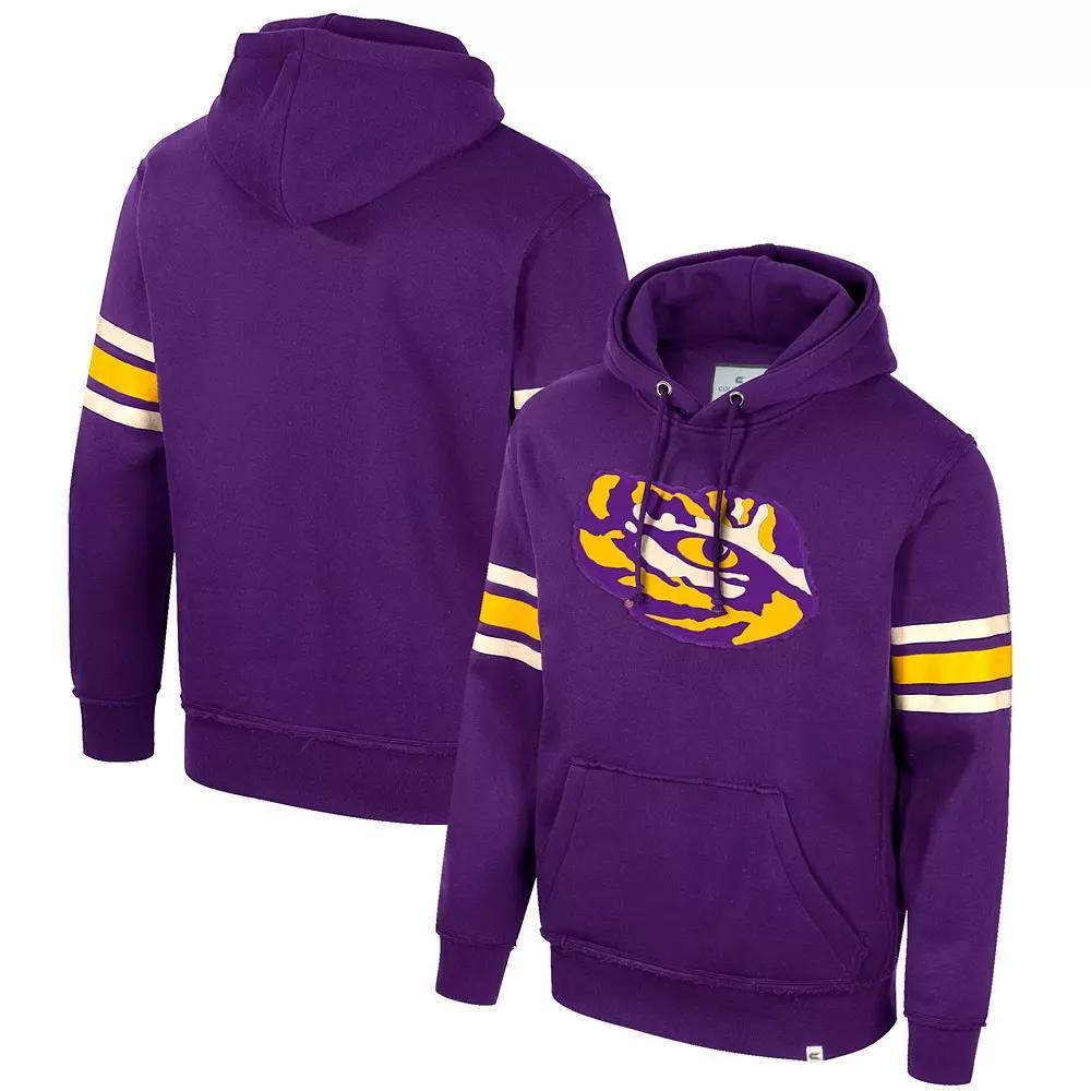 Men's Colosseum Purple LSU Tigers Saluting Pullover Hoodie, Size: 2XL Product Image