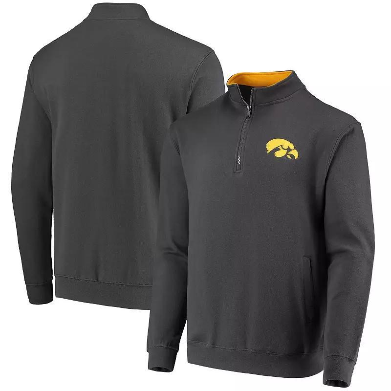 Men's Colosseum Charcoal Iowa Hawkeyes Tortugas Logo Quarter-Zip Jacket, Size: Large Product Image