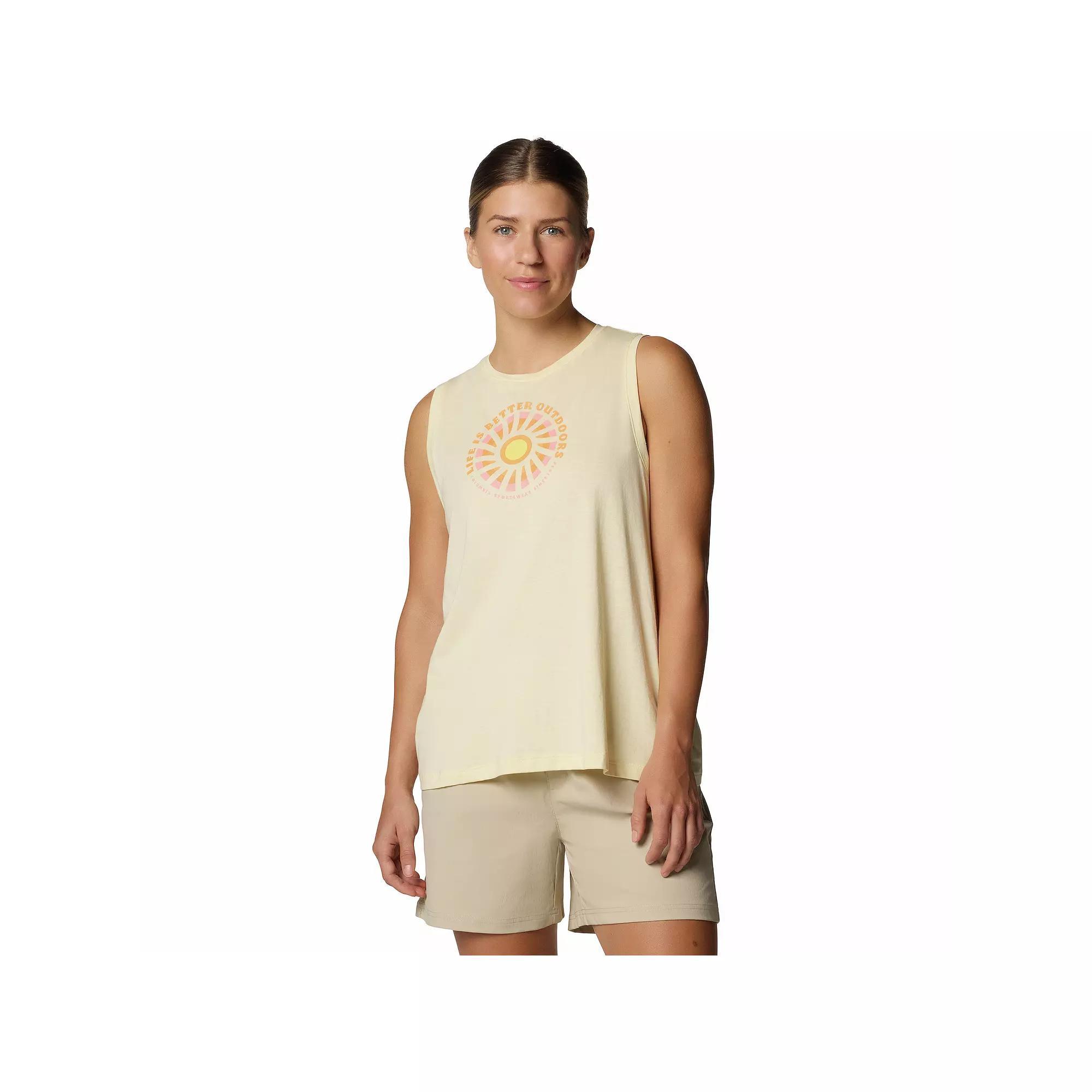 Women's Columbia Ruby Springs Crewneck Graphic Tank Top, Size: Small, Alpenglow Product Image